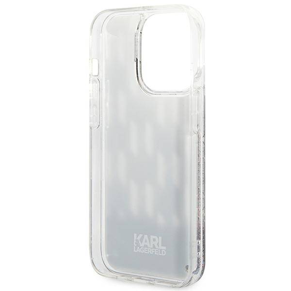 Karl Lagerfeld Glitter Liquid Monogram | Etui do iPhone 14 Pro - BLACK