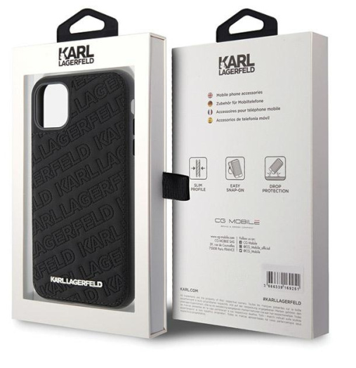 Karl Lagerfeld Hardcase Quilted K Pattern | Etui do iPhone 11 / XR - BLACK