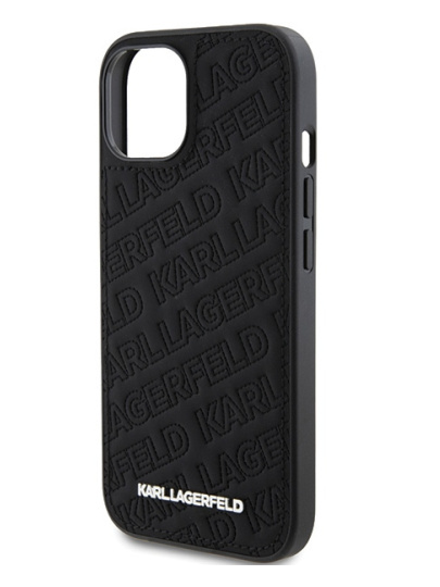 Karl Lagerfeld Hardcase Quilted K Pattern | Etui do iPhone 15 - BLACK