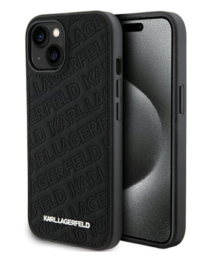 Karl Lagerfeld Hardcase Quilted K Pattern | Etui do iPhone 15 - BLACK