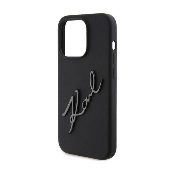 Karl Lagerfeld Hardcase Silicone Karl Script | Etui do iPhone 15 Pro - BLACK