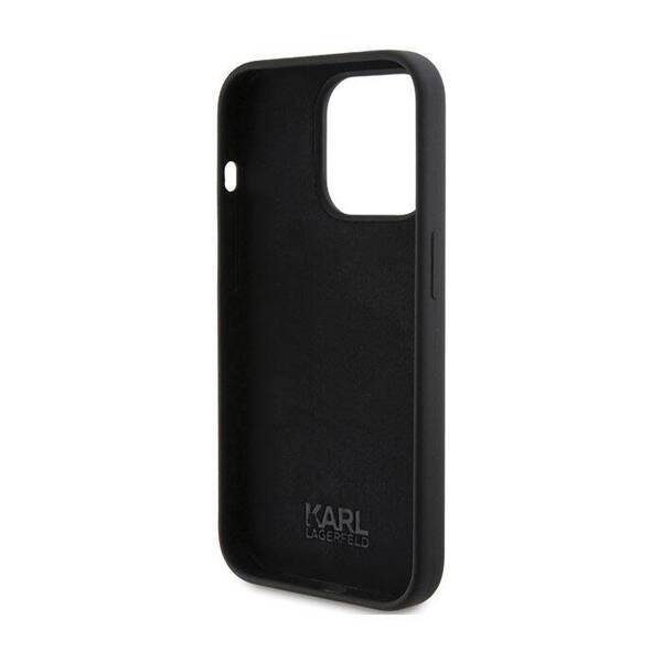 Karl Lagerfeld Hardcase Silicone Karl Script | Etui do iPhone 15 Pro - BLACK