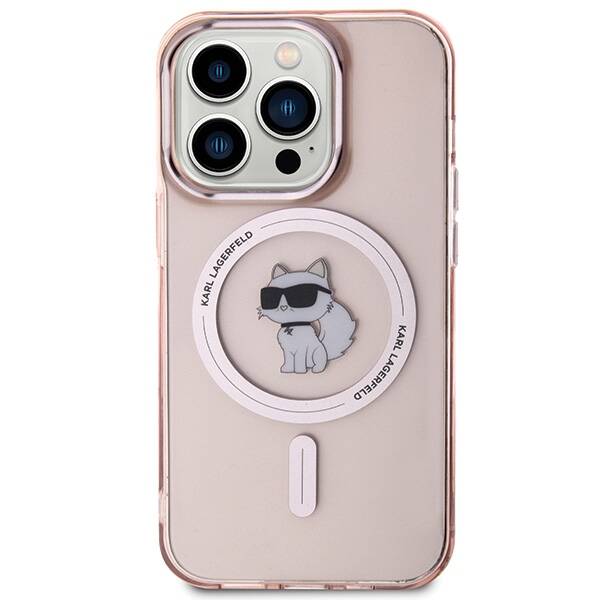 Karl Lagerfeld IML Choupette MagSafe | Etui do iPhone 15 Pro - PINK