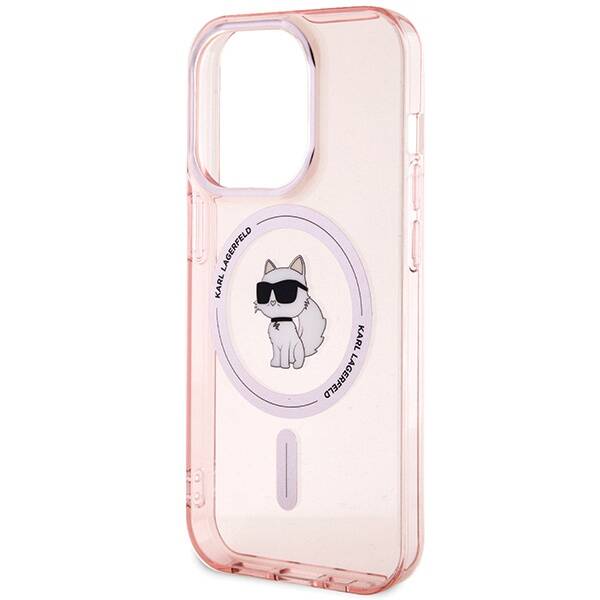 Karl Lagerfeld IML Choupette MagSafe | Etui do iPhone 15 Pro - PINK