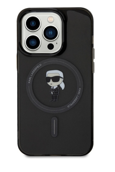 Karl Lagerfeld IML Ikonik MagSafe | Etui do iPhone 14 Pro  - BLACK