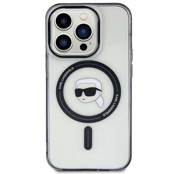 Karl Lagerfeld IML Karl's MagSafe | Etui do iPhone 15 Pro - TRANSPARENT