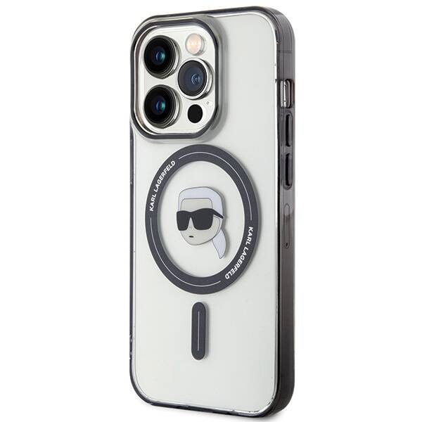 Karl Lagerfeld IML Karl's MagSafe | Etui do iPhone 15 Pro - TRANSPARENT