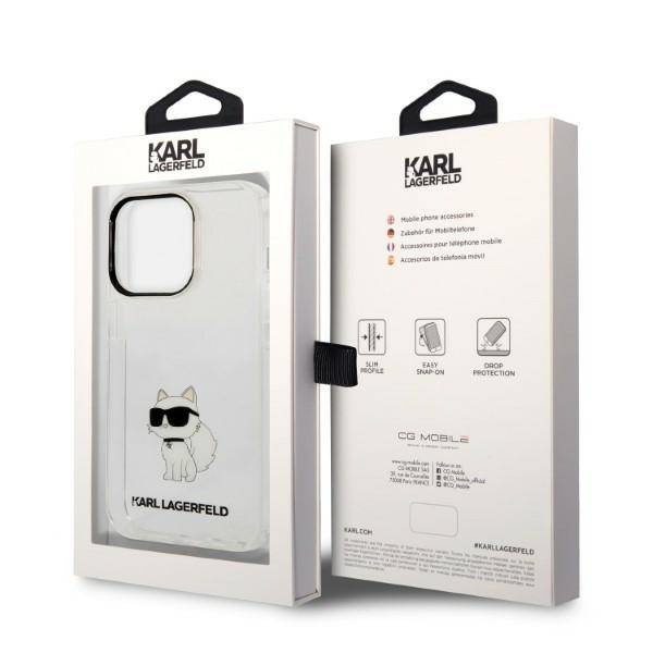 Karl Lagerfeld Ikonik Choupette | Etui do iPhone 14 Pro - CLEAR