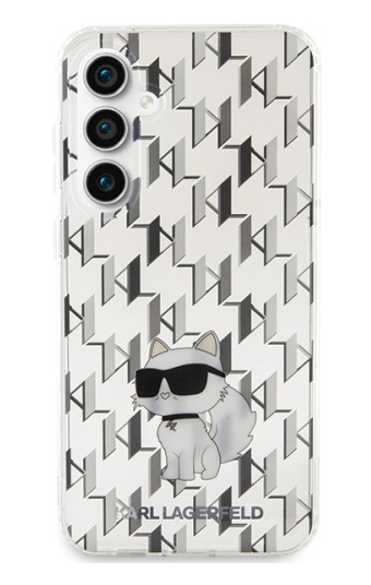 Karl Lagerfeld Monogram Choupette | Etui do Galaxy S23 FE S711 - TRANSPARENT