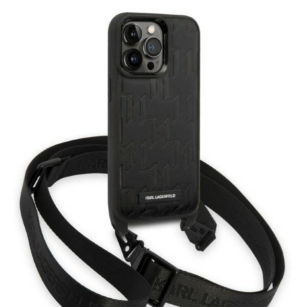 Karl Lagerfeld Monogram | Etui do iPhone 14 Pro - BLACK