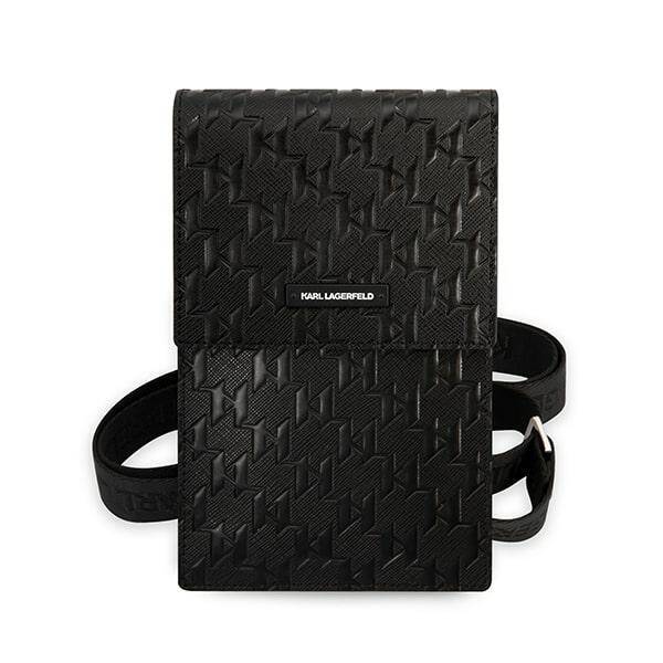 Karl Lagerfeld Monogram Plate | Torebka na Smartfon 6.4' - BLACK