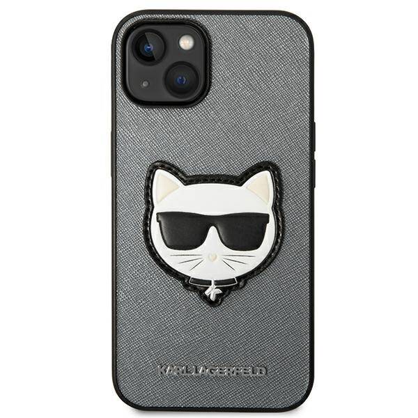 Karl Lagerfeld Saffiano Choupette | Etui do iPhone 14 - SILVER