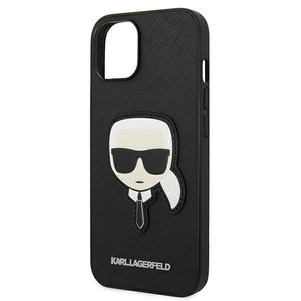 Karl Lagerfeld Saffiano Head Patch | Etui do iPhone 14 Plus - BLACK