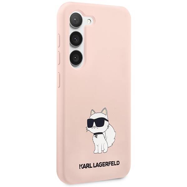 Karl Lagerfeld Silicone Choupette | Etui do Galaxy S23 - PINK