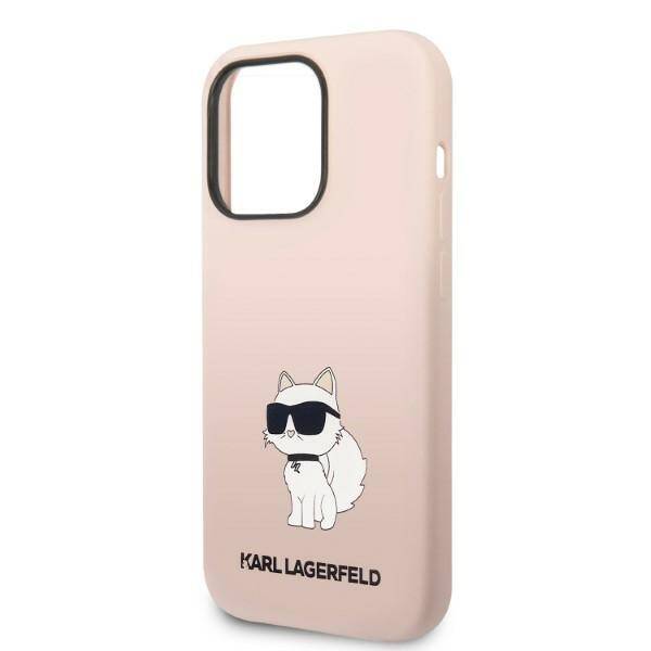 Karl Lagerfeld Silicone Choupette | Etui do iPhone 14 Pro - PINK