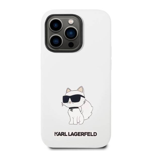 Karl Lagerfeld Silicone Choupette | Etui do iPhone 14 Pro - WHITE