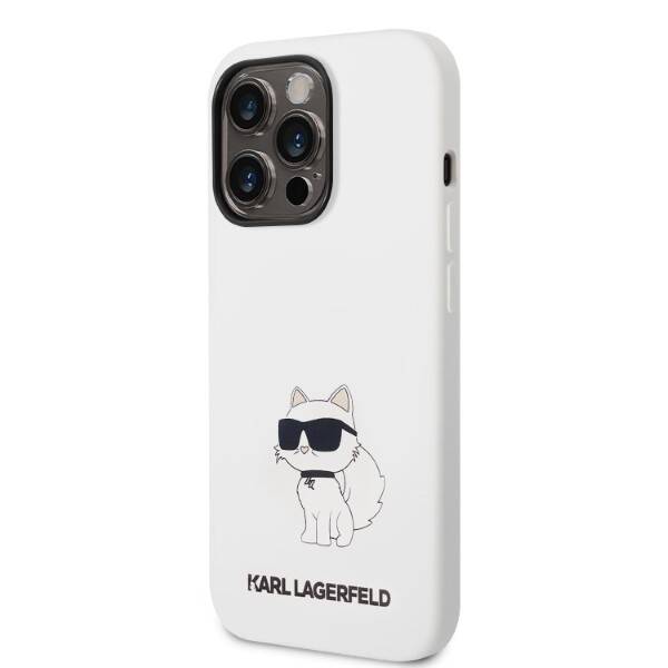 Karl Lagerfeld Silicone Choupette | Etui do iPhone 14 Pro - WHITE