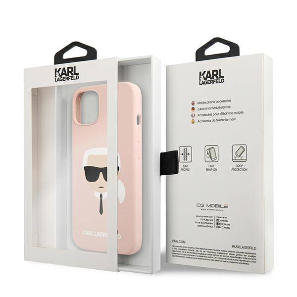 Karl Lagerfeld Silicone | Etui do iPhone 13 Mini - LIGHT PINK