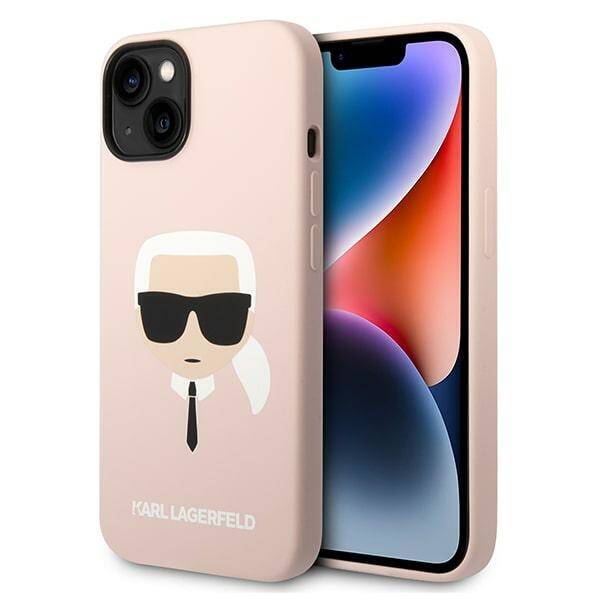 Karl Lagerfeld Silicone Head | Etui do iPhone 14 Plus - PINK