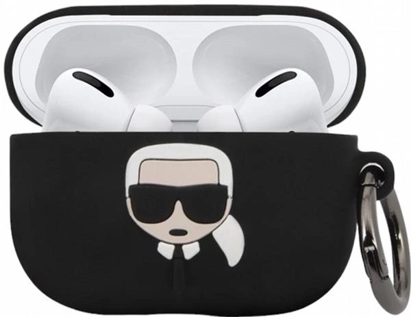 Karl Lagerfeld Silicone Ikonik | Etui do AirPods Pro - BLACK