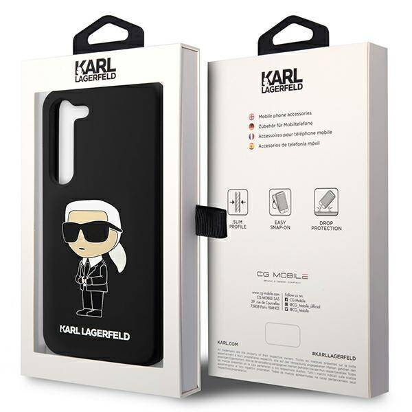 Karl Lagerfeld Silicone Ikonik | Etui do Galaxy S23 - BLACK