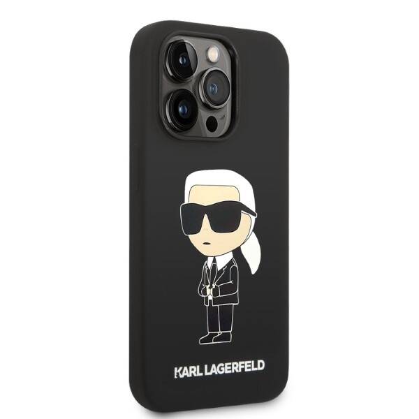 Karl Lagerfeld Silicone Ikonik | Etui do iPhone 14 Pro - BLACK