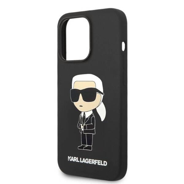 Karl Lagerfeld Silicone Ikonik | Etui do iPhone 14 Pro - BLACK