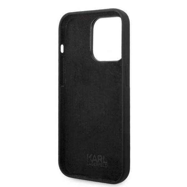 Karl Lagerfeld Silicone Ikonik | Etui do iPhone 14 Pro - BLACK