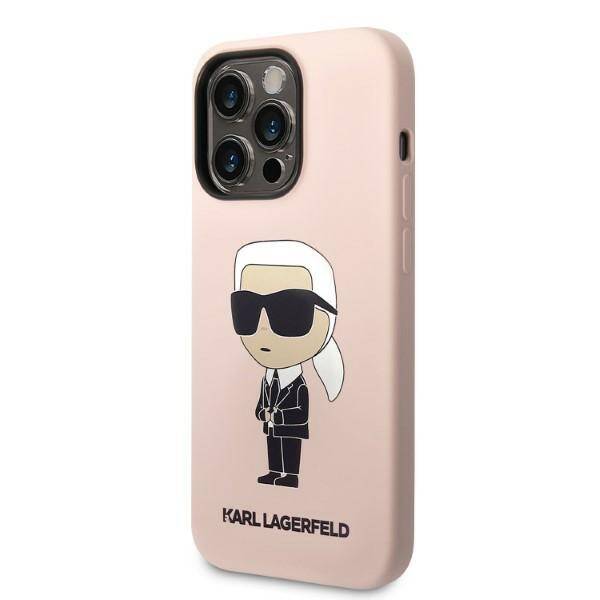 Karl Lagerfeld Silicone Ikonik | Etui do iPhone 14 Pro - PINK