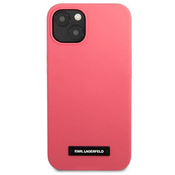 Karl Lagerfeld Silicone Plaque | Etui do iPhone 13 - FUCHSIA