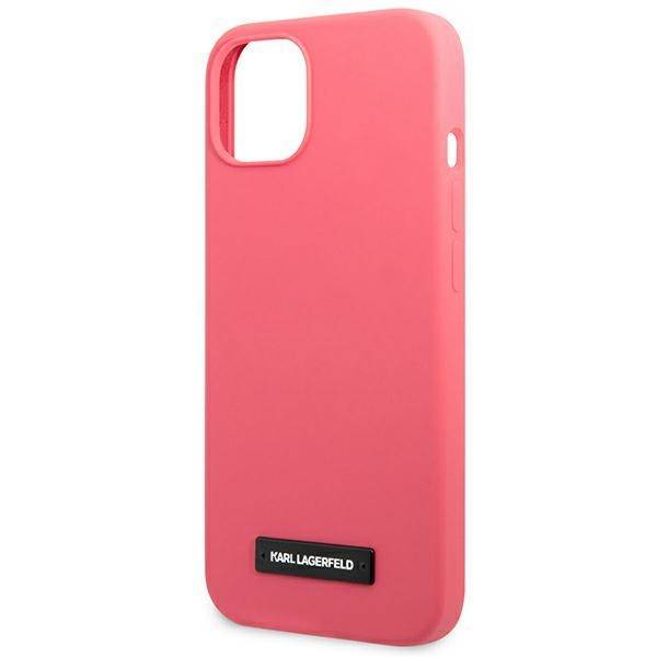 Karl Lagerfeld Silicone Plaque | Etui do iPhone 13 - FUCHSIA