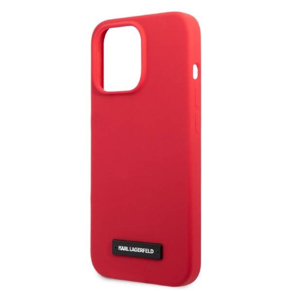 Karl Lagerfeld Silicone Plaque | Etui do iPhone 13 Pro - RED