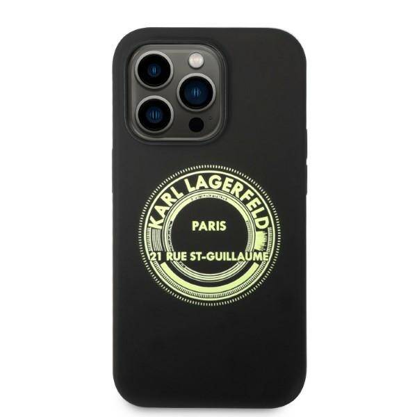 Karl Lagerfeld Silicone RSG | Etui do iPhone 14 Pro - BLACK