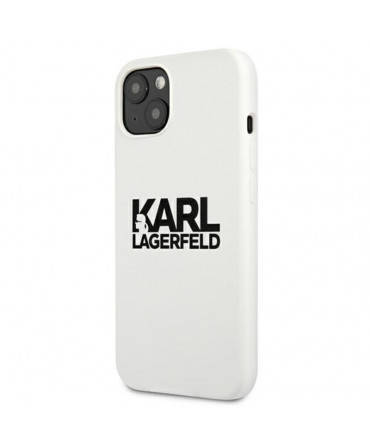 Karl Lagerfeld Silicone Stack Logo | Etui do iPhone 13 Mini - WHITE