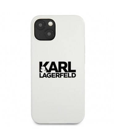 Karl Lagerfeld Silicone Stack Logo | Etui do iPhone 13 Mini - WHITE