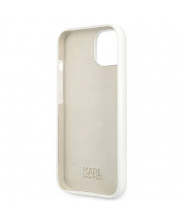 Karl Lagerfeld Silicone Stack Logo | Etui do iPhone 13 Mini - WHITE