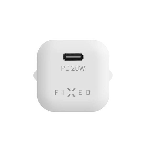 ŁADOWARKA SIECIOWA FIXED MINI 1XUSB-C + KABEL USB-C/USB-C PD 1M 20W BIAŁA