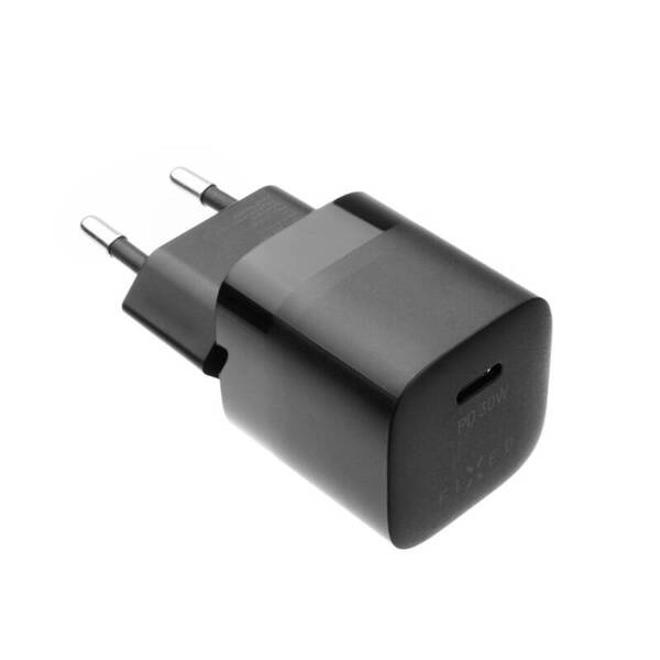 ŁADOWARKA SIECIOWA FIXED MINI 1XUSB-C + KABEL USB-C/USB-C PD 1M 30W CZARNA