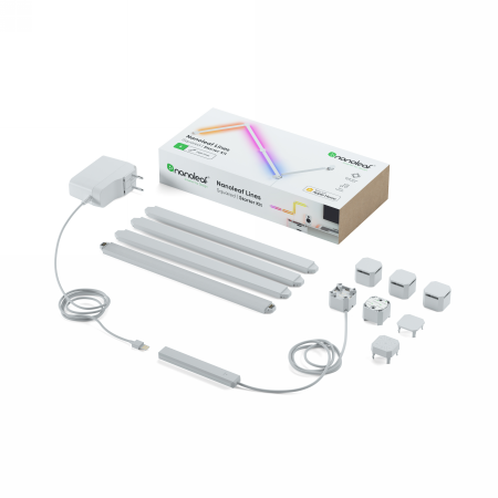 LISTWY ŚWIETLNE 90 STOPNI NANOLEAF LINES STARTER KIT 4 SZTUKI