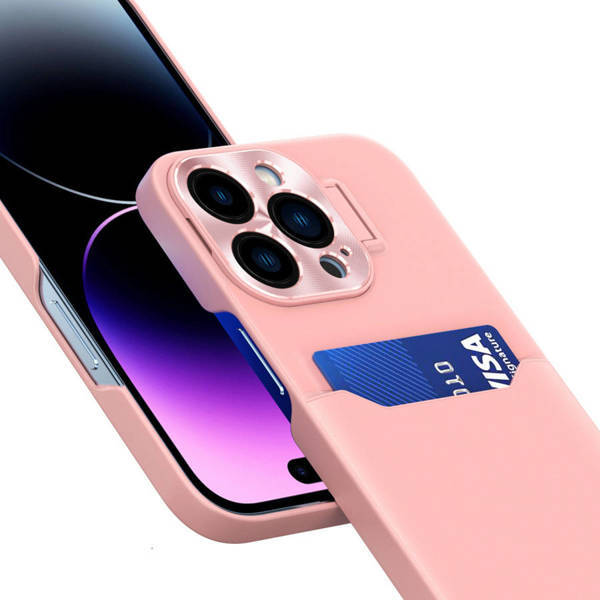 Leather Stand Case | Etui do iPhone 14 Pro - PINK