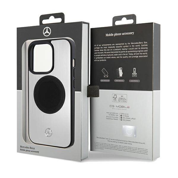 MERCEDES-BENZ LEATHER&ALU MAGSAFE ETUI do iPhone 15 Pro