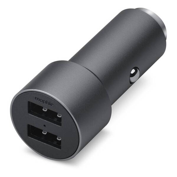 Mophie Dual Car Charger | Ładowarka Samochodowa 2xUSB-A 24W - BLACK