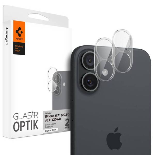 OSŁONA APARATU DO IPHONE 16 / 16 PLUS SPIGEN OPTIK GLAS.TR 2-PACK