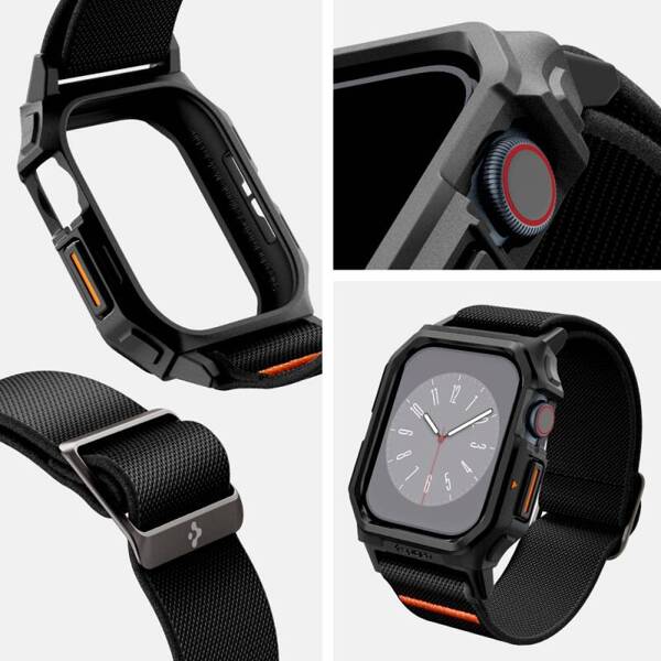 PASEK DO APPLE WATCH 10 46 MM SPIGEN LITE FIT ”PRO” MATTE BLACK OPASKA