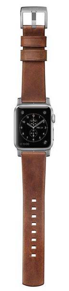 PASEK SKÓRZANY NOMAD BRĄZOWY DO APPLE WATCH 42 / 44 / 45 / 49 mm