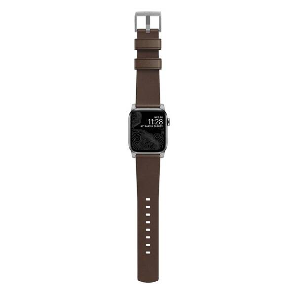 PASEK SKÓRZANY NOMAD BRĄZOWY DO APPLE WATCH 42 / 44 / 45 / 49 mm