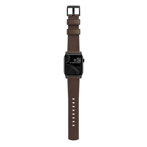 PASEK SKÓRZANY NOMAD BRĄZOWY DO APPLE WATCH 42 / 44 / 45 / 49 mm