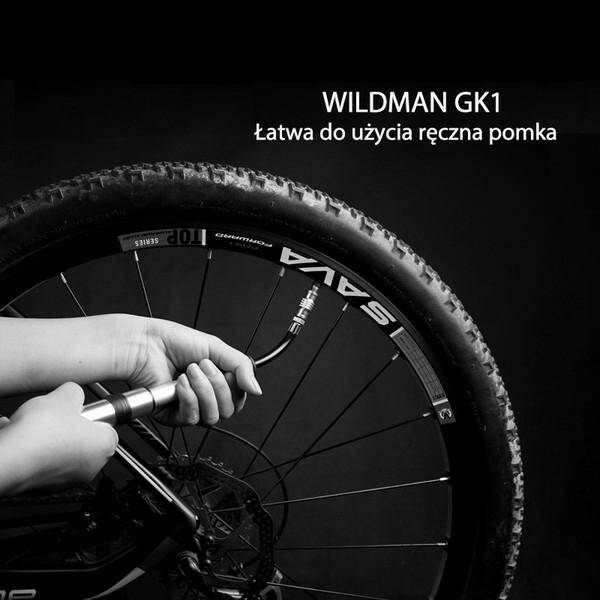 POMPKA ROWEROWA RĘCZNA WILDMAN GK1 ALUMINIOWA CZARNA 7 BAR 100 PSI