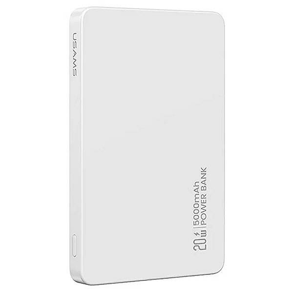 POWERBANK INDUKCYJNY BEZPRZEWODOWY 5000MAH 20W USAMS PD FAST CHARGE BIAŁY