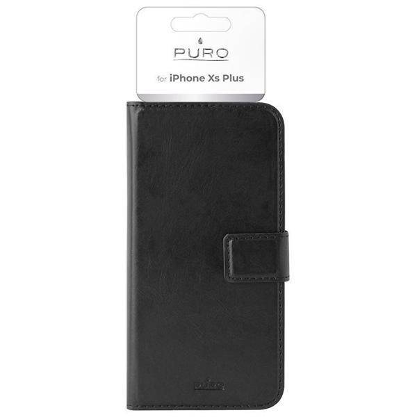 PURO Booklet Wallet Case etui do iPhone XS Max - BLACK